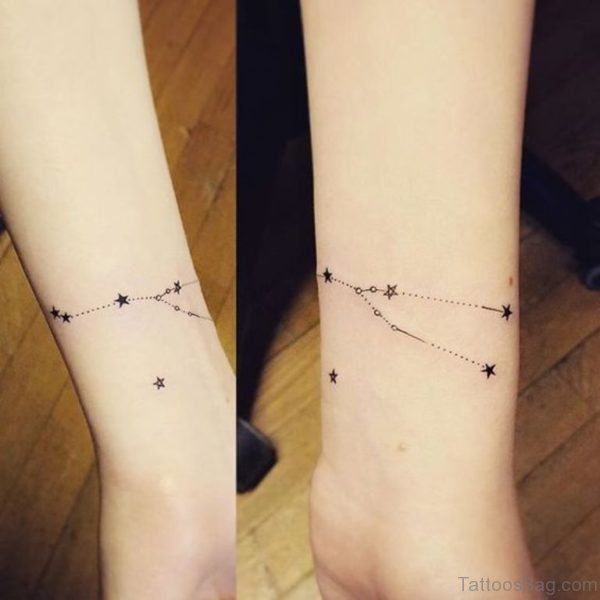 Stars Constellation Wrist Tattoo