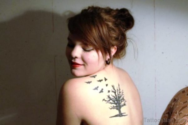 Stunning Birds And Tree Tattoo