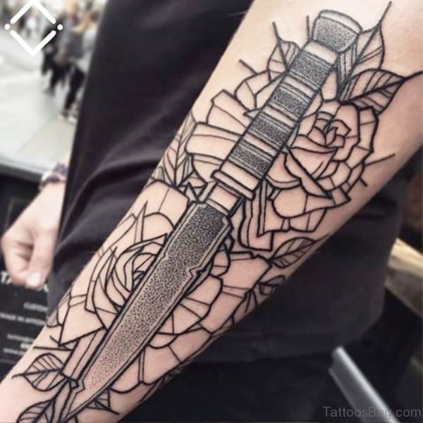 Stunning Dagger Tattoo Design