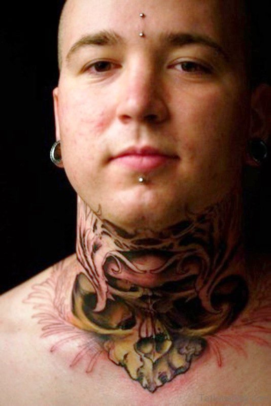 Stunning Neck Tattoo Design
