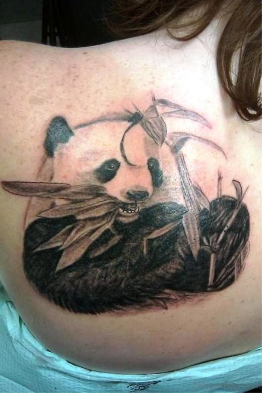 Stunning Panda Shoulder Tattoo 
