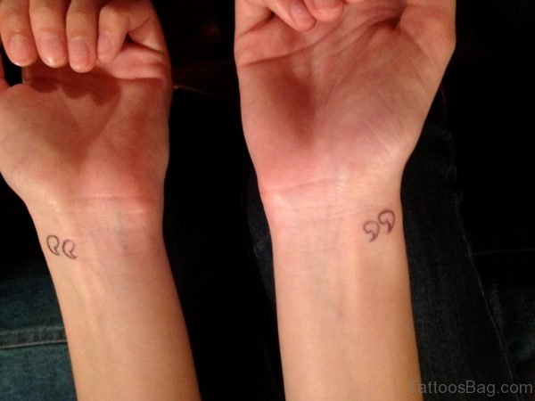 Stunning Quotation Mark Tattoo On Wrist