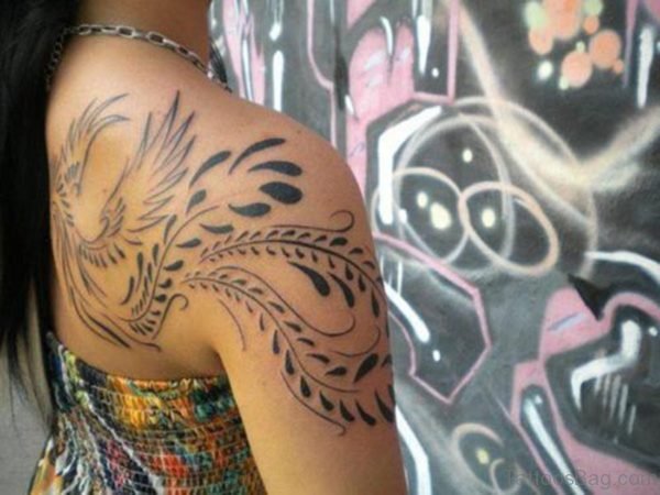 Stunning Tribal Phoenix Tattoo
