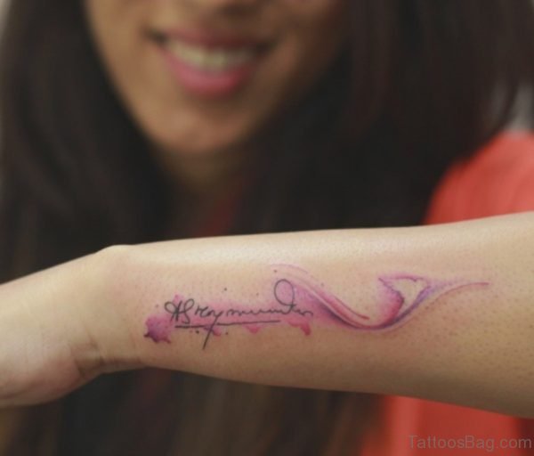 Stunning Wording Tattoo 