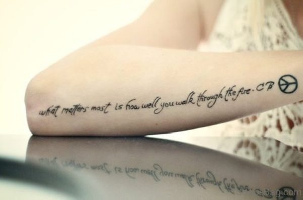 Stunning Wording Tattoo 