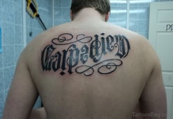 Stylish Carpe Diem Ambigram Tattoo