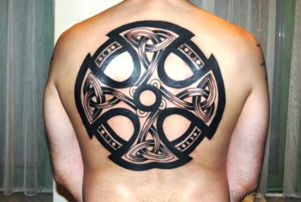 Stylish Celtic Tattoo On Back