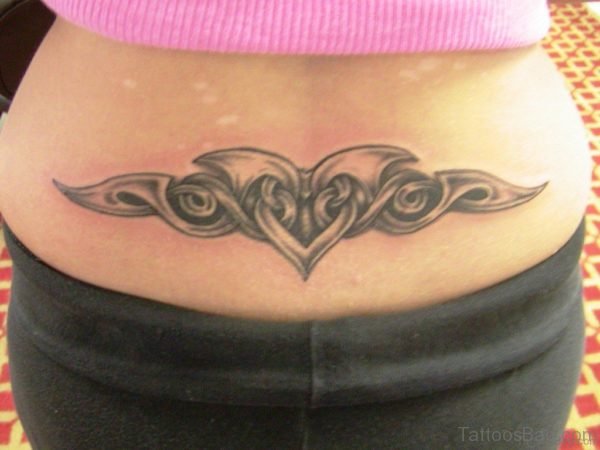 Stylish Celtic Tattoo On Lower Back