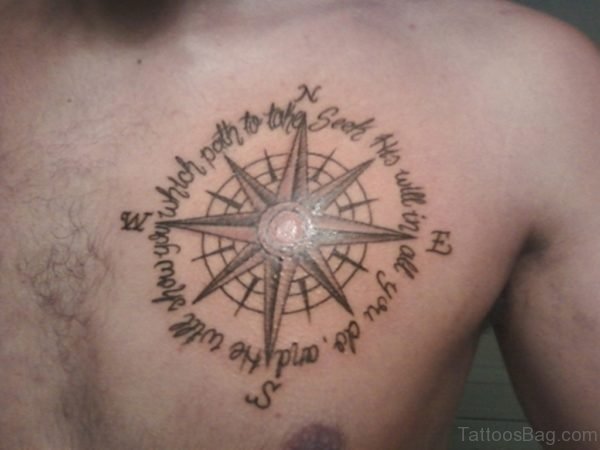 Stylish Compass Tattoo
