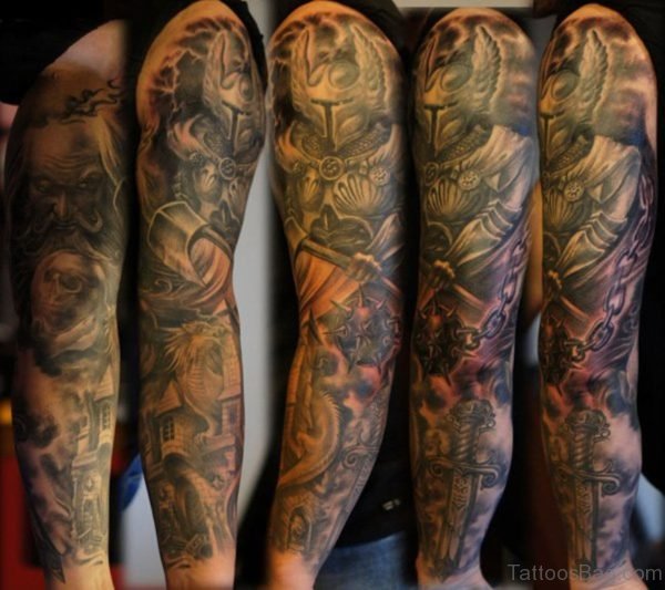 Stylish Full Sleeve Tattoo