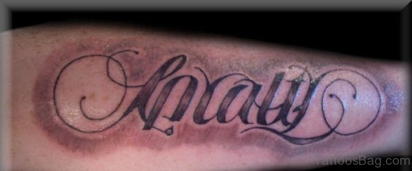 Stylish Loyalty Ambigram Tattoo