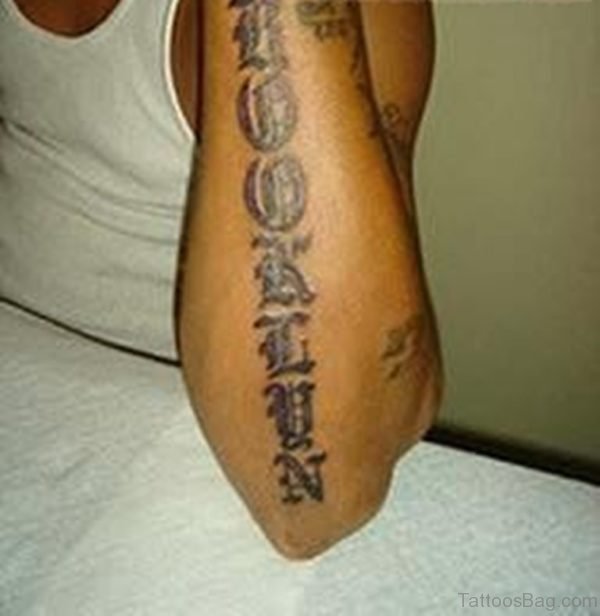 Stylish Word Tattoo For Arm