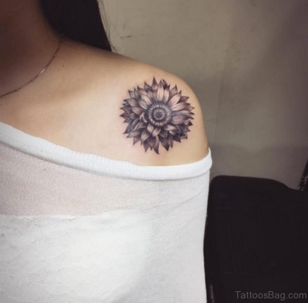 Sunflower Tattoo Design For Girls