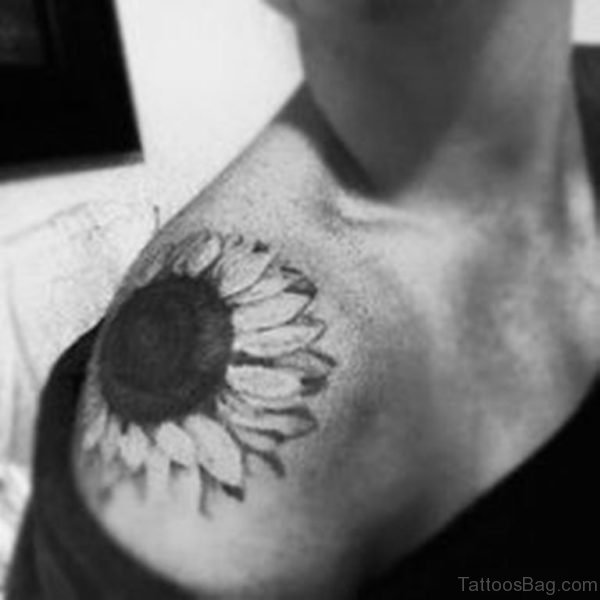 Sunflower Tattoo On Shoulder