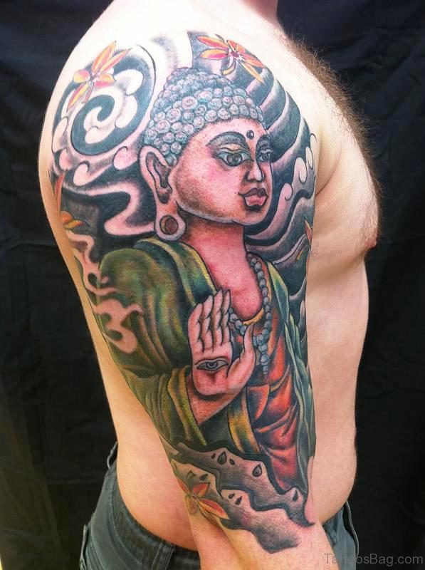 Superb Buddha Tattoo Full Sleeve