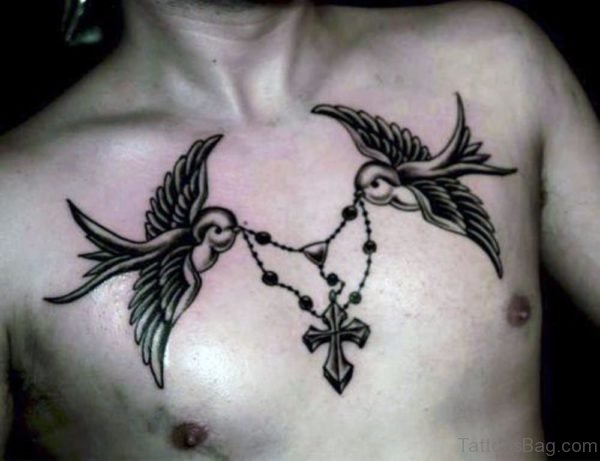 Swallow Cross Tattoo