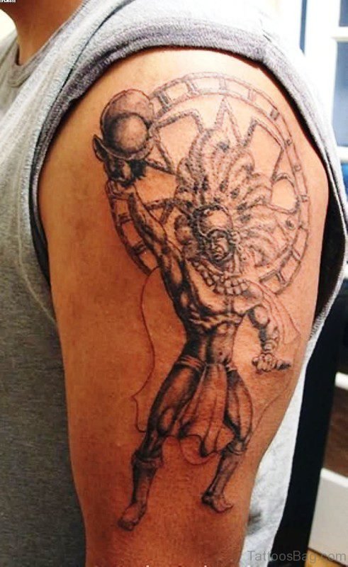 Sweet Aztec Shoulder Tattoo 