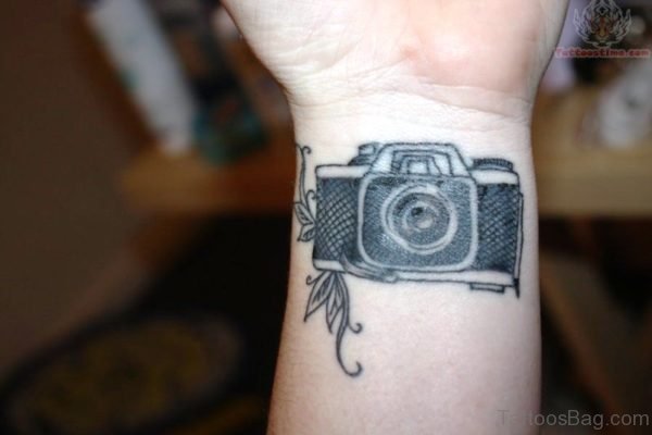 Sweet Camera Wrist Tattoo