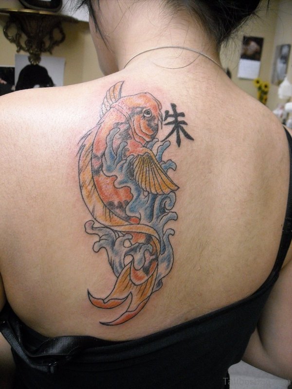 Sweet Colorful Shoulder Blade Tattoo