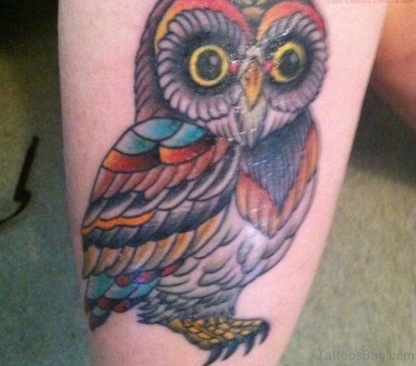 Sweet Owl Tattoo Design