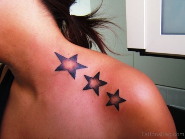 Sweet Star Tattoo On Shoulder
