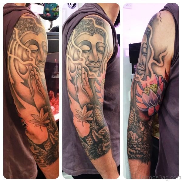 Terrific Buddha Tattoo Full Sleeve