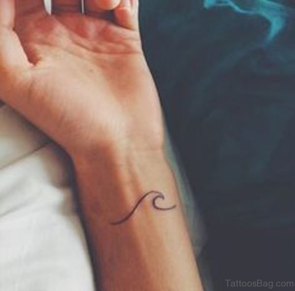 Thin Outline Tattoo On Wrist
