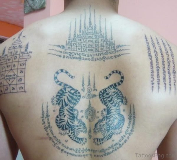 Tiger And Buddhist Tattoo