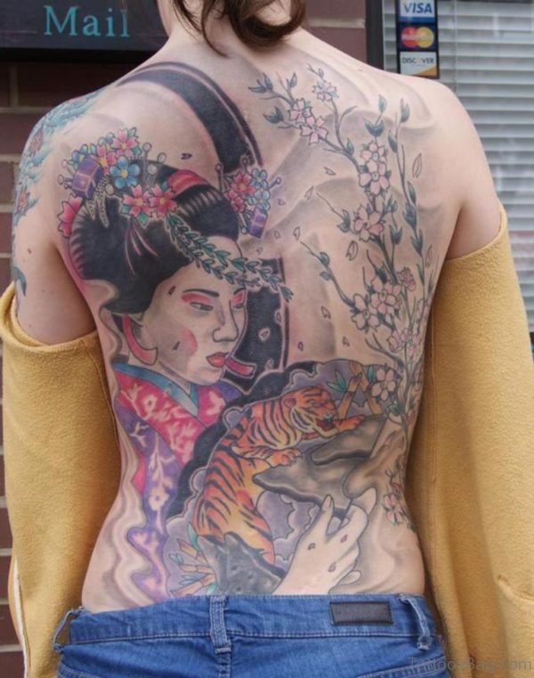 Tiger And Geisha Tattoo