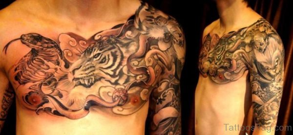 Tiger And Snake Tattoo