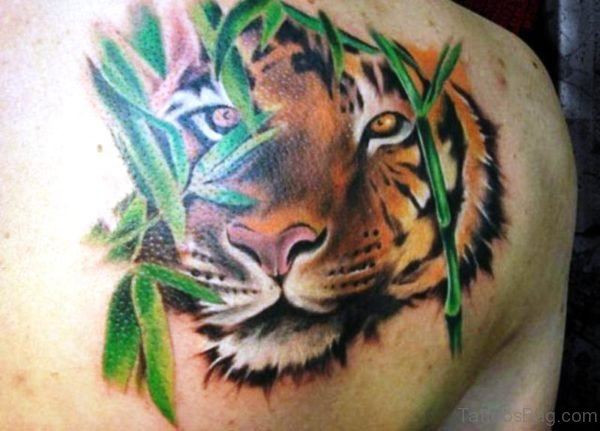 Tiger Shoulder Tattoo Design 
