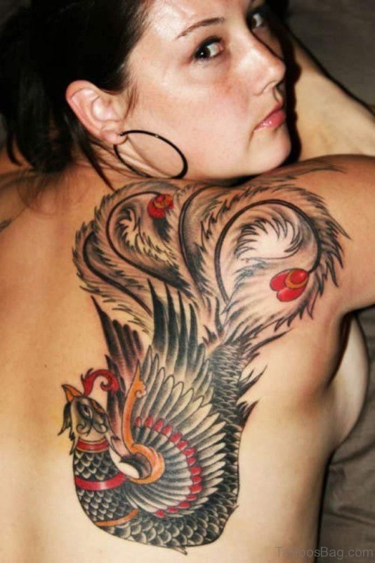 Traditional Phoenix Shoulder Tattoo Design