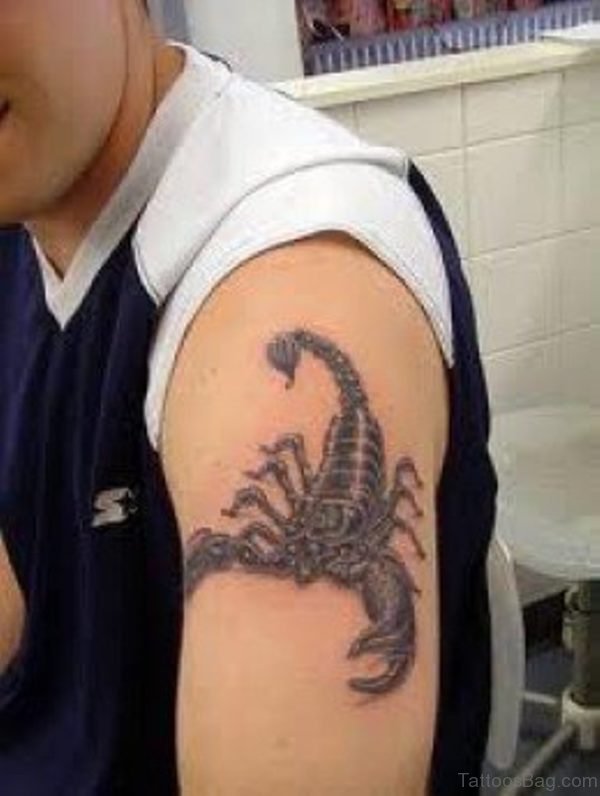 Traditional Scorpion Tattoo on Shoulder
