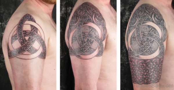 Trendy Celtic Tattoo On Shoulder