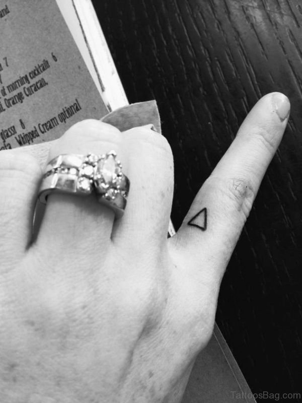 Triangle Finger Tattoo 