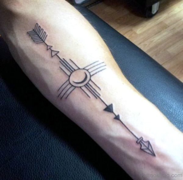 Tribal Arrow Tattoo On Arm
