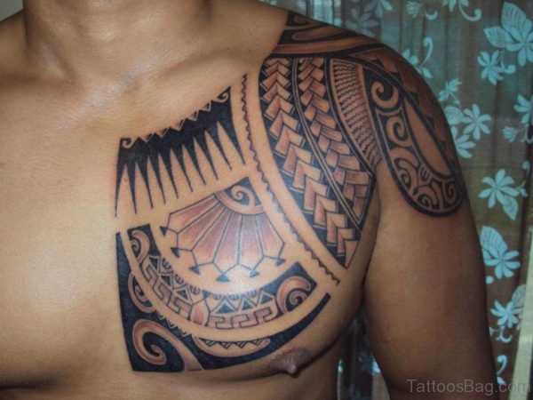 Tribal Aztec Tattoos n Chest for Men