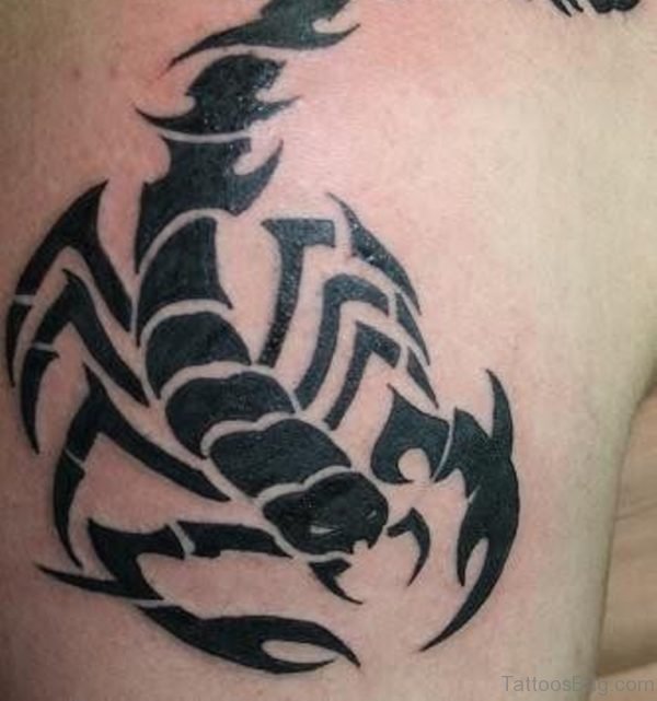 Tribal Black Scorpion Tattoo