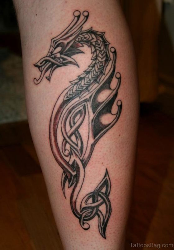 Tribal Dragon Tattoo Design 