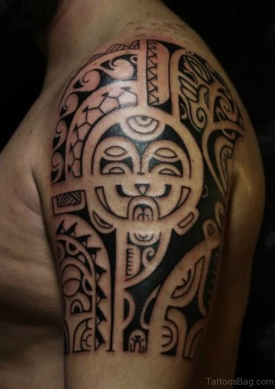 Tribal Mask Tattoo Design 