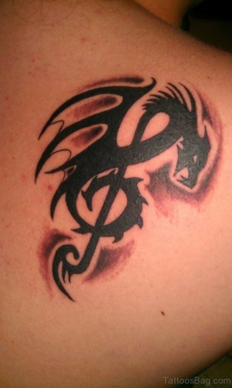 Tribal Music Dragon Tattoo