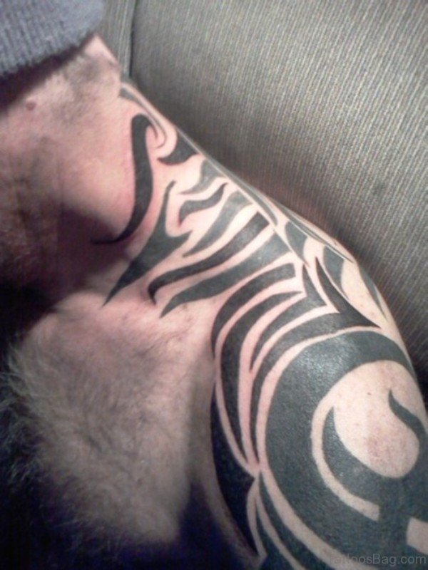 Tribal Neck Tattoo