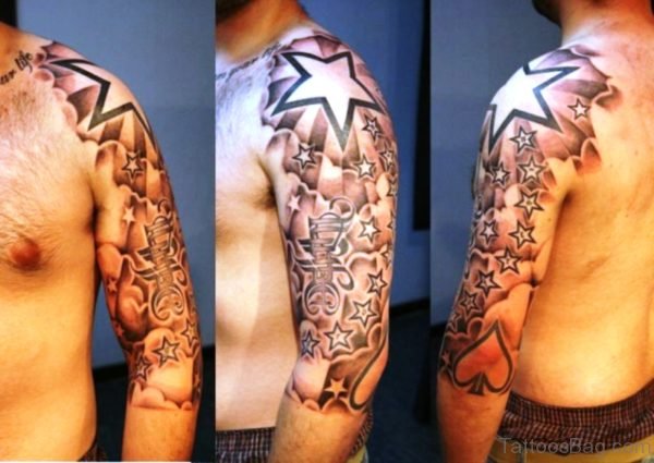 Tribal Star Shouder Tattoo