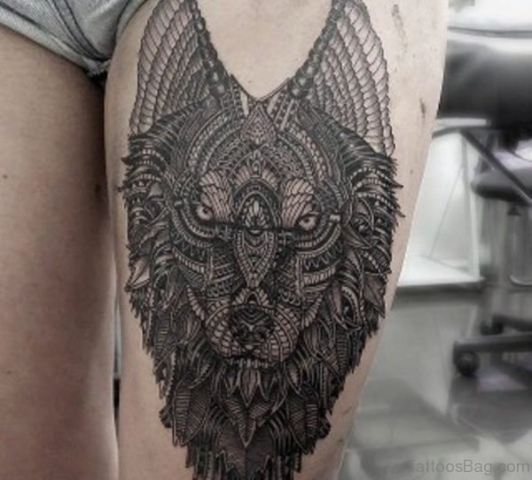 Tribal Wolf  Tattoo 