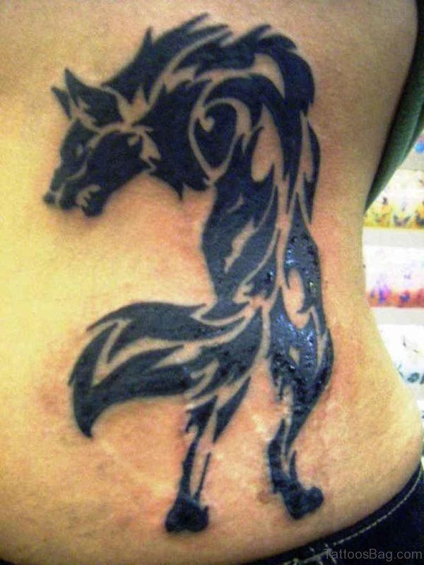 Tribal Wolf  Tattoo 