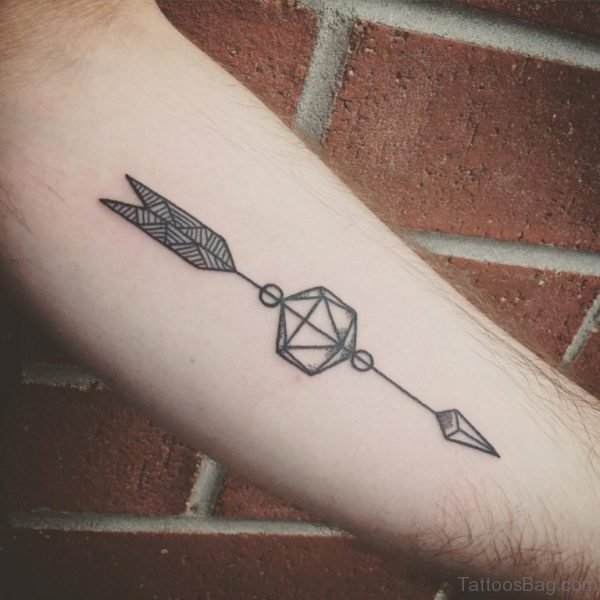 Truly Amazing Arrow Tattoo On Side Of Wrist