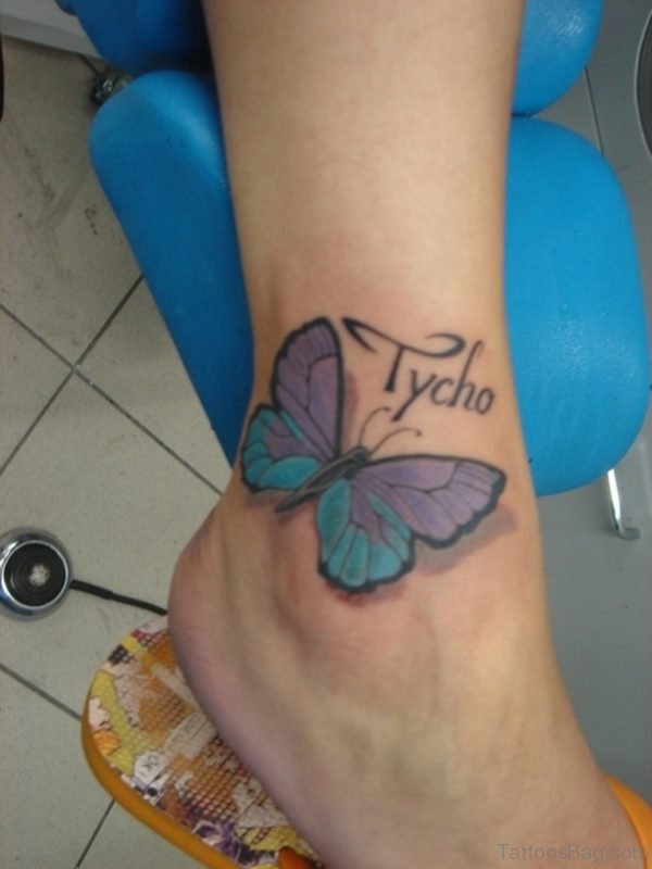 Tycho Butterfly Tattoo On Ankle