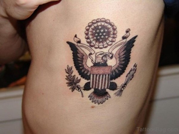 Ultimate Eagle Tattoo On Rib