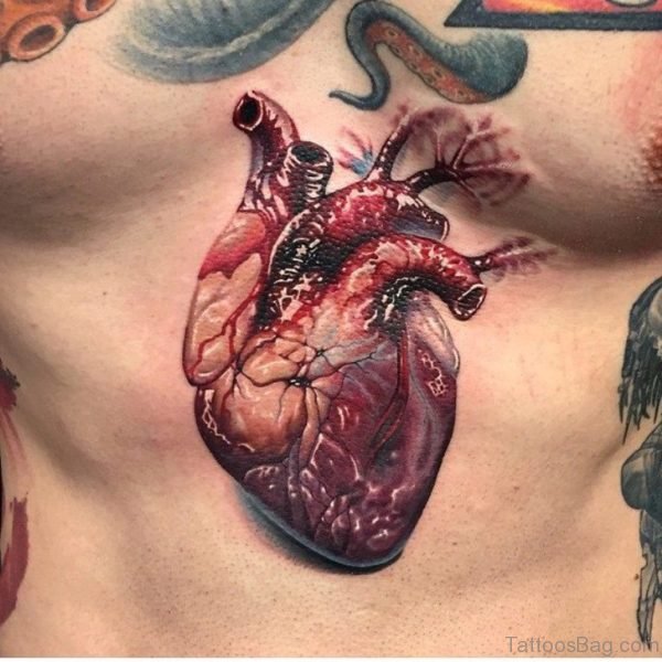 Ultimate Heart Tattoo On Chest