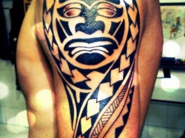 Unique Maori Shoulder Tattoo